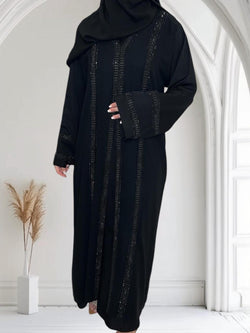 Abaya double Amina noire