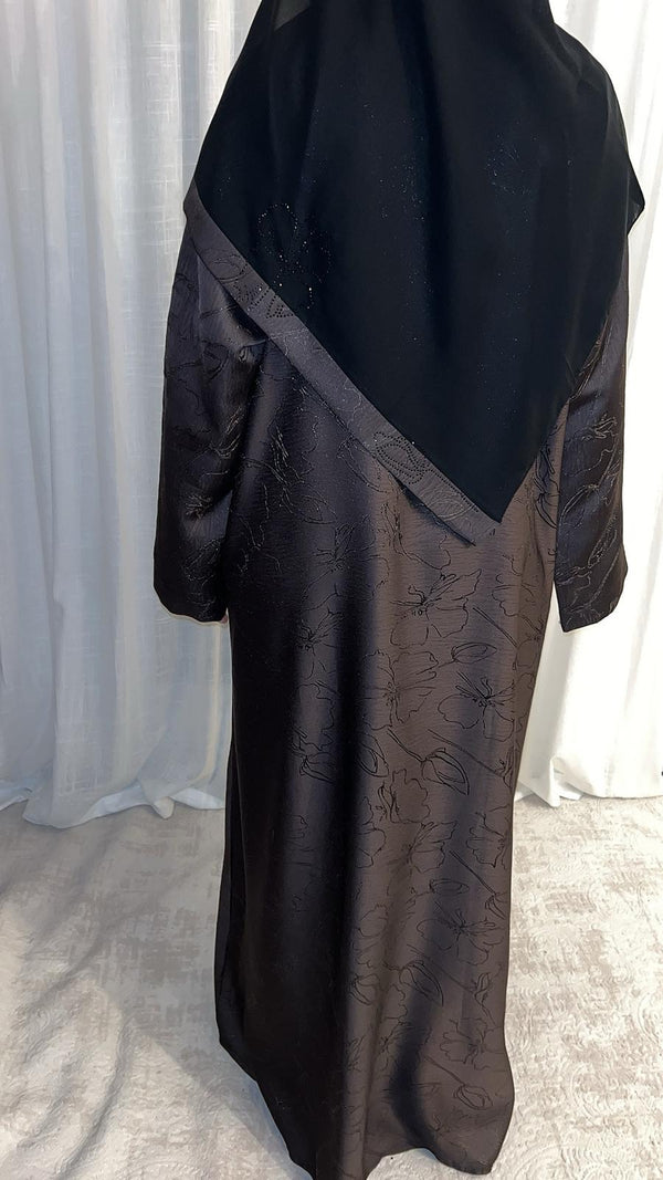 Abaya brodée Nour marron