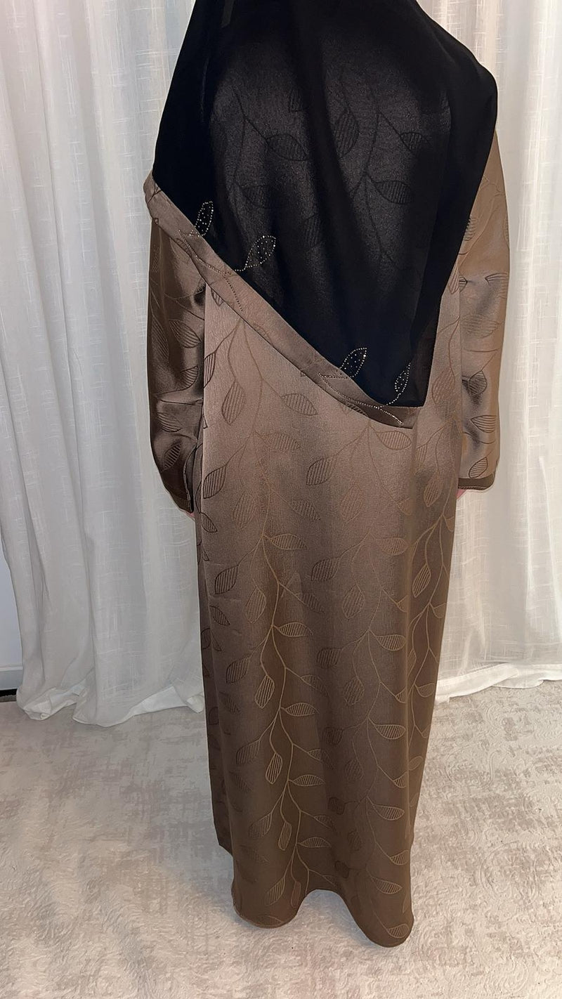 Abaya brodée Nour camel